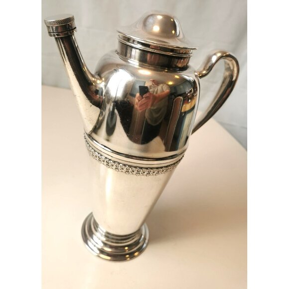 1847 Rogers Bros Wine Decanter  Goblet Set of  7 pieces on Silver Plated Tray - Picture 15 of 16